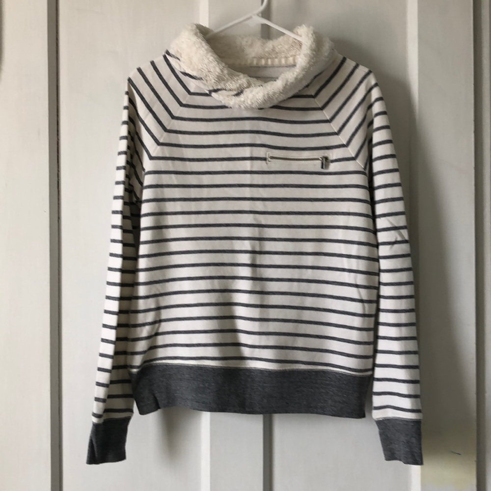 Abercrombie & Fitch Grey/White Cowl Sweatshirt M
